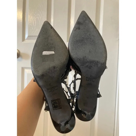 Valentino Garavani noir patent rockstud caged heels pumps - Picture 13 of 16